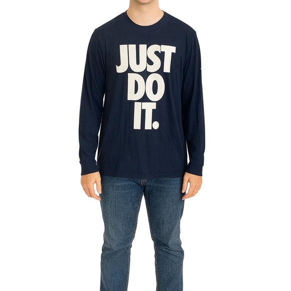 Nike Size Small Navy Blue Long-Sleeve Shirt. - Picture 1 of 5